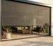 Outdoor blinds on a modern coastal entertainment area