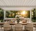 Well-maintained outdoor blinds on a luxury covered patio