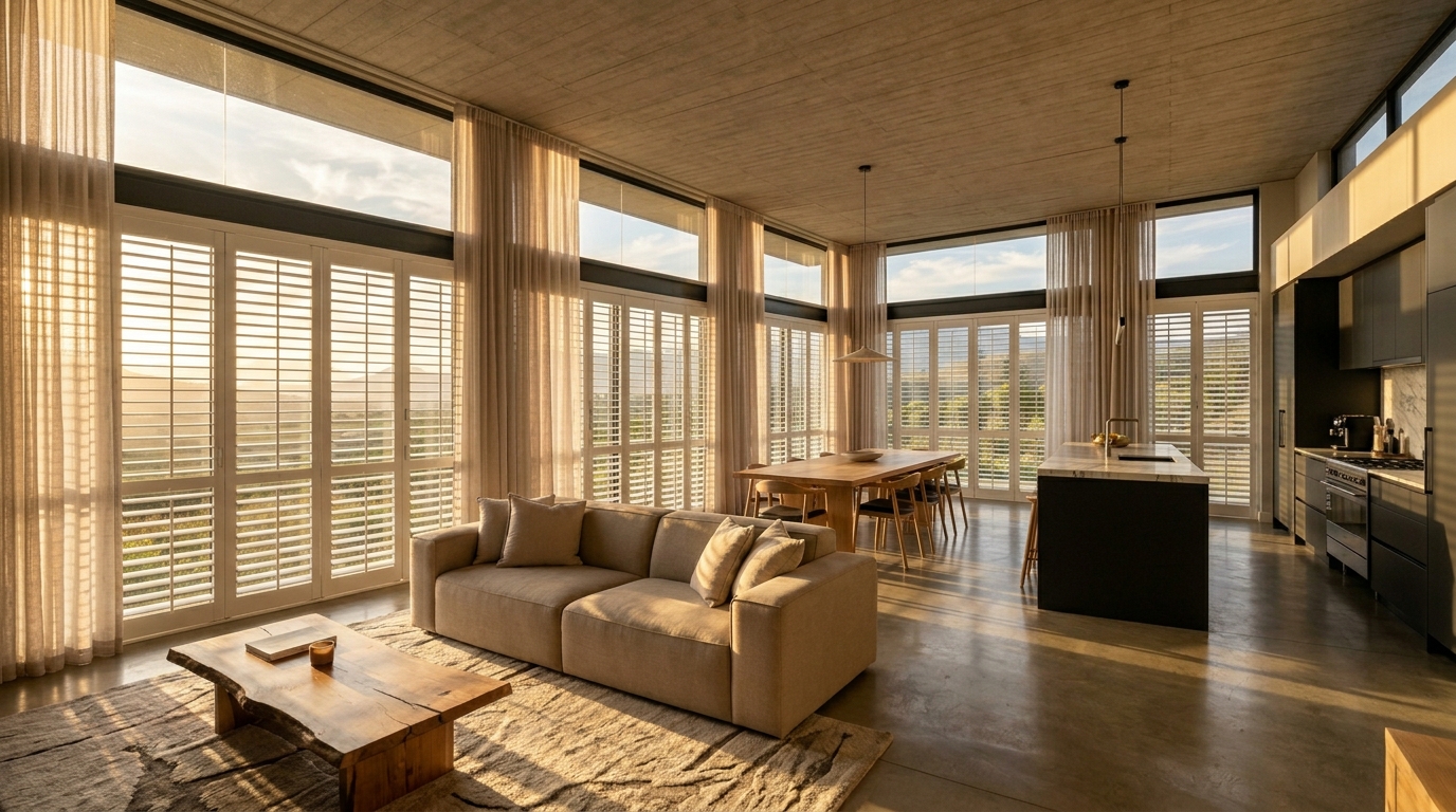 custom window blinds example for a Somerset West home
