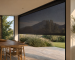 Guided outdoor blinds fitted to a covered South African patio